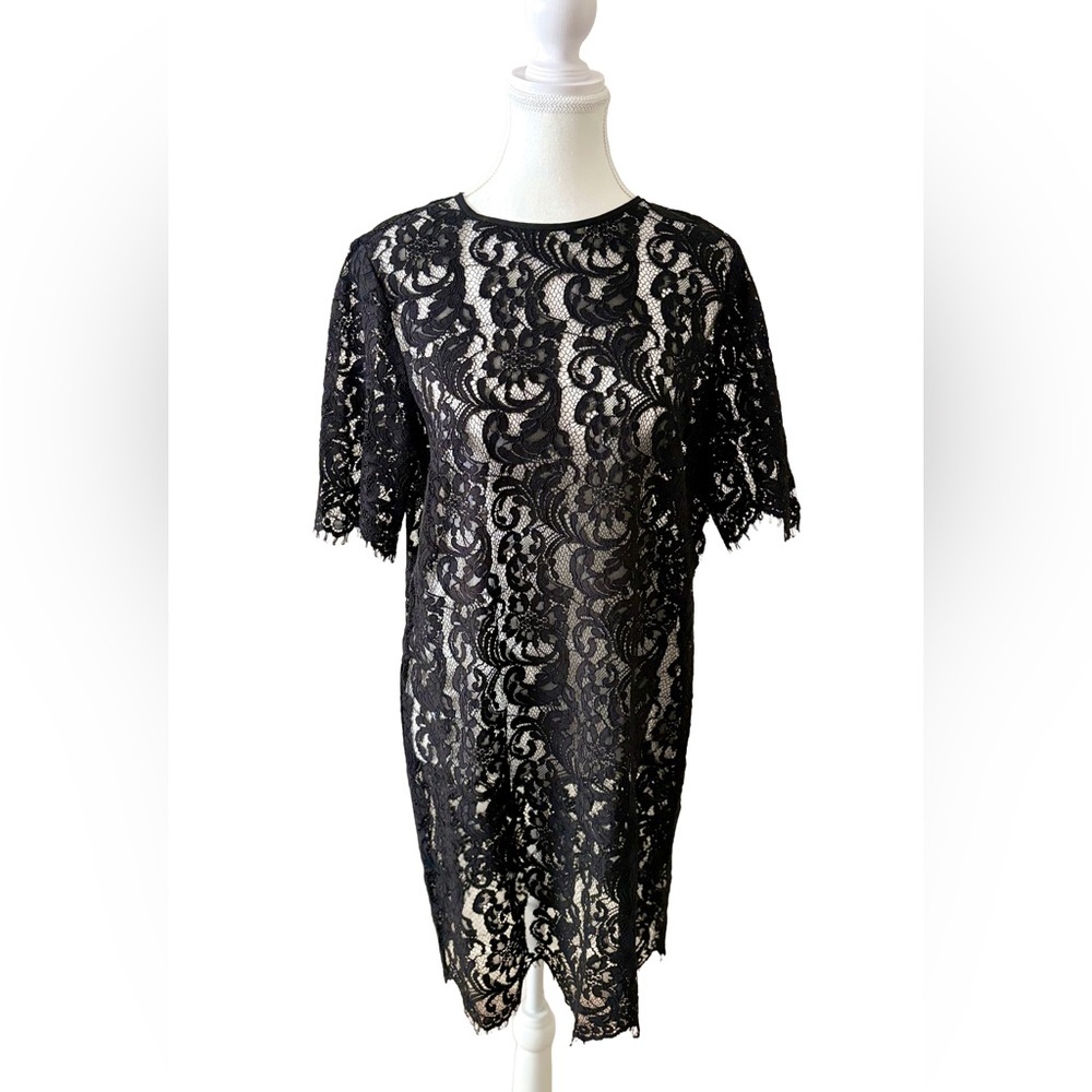 Wilfred Lace Shift Dress – Black – Size M - Picture 1 of 6